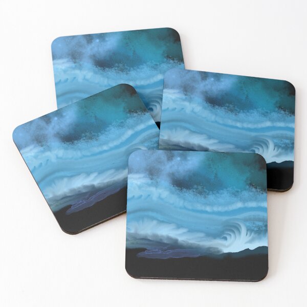 Item preview, Abstract Watercolor blue stains pattern designed and sold by alczar.