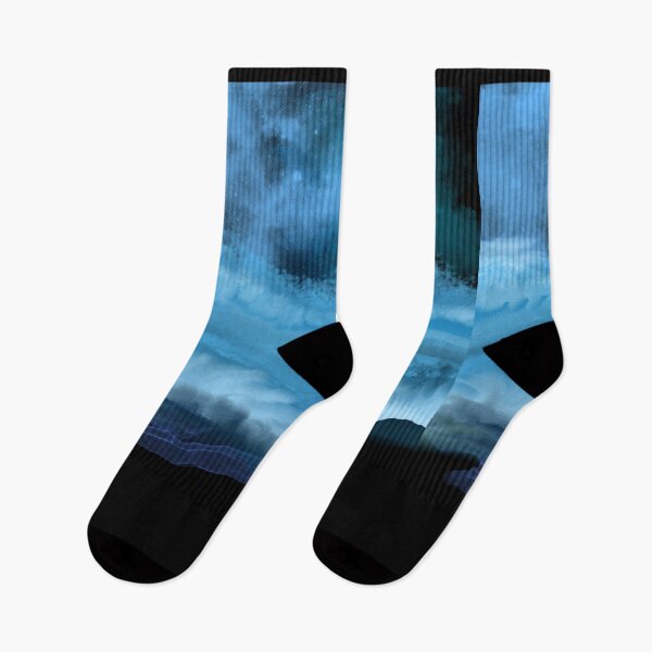 Item preview, Abstract Watercolor blue stains pattern designed and sold by alczar.
