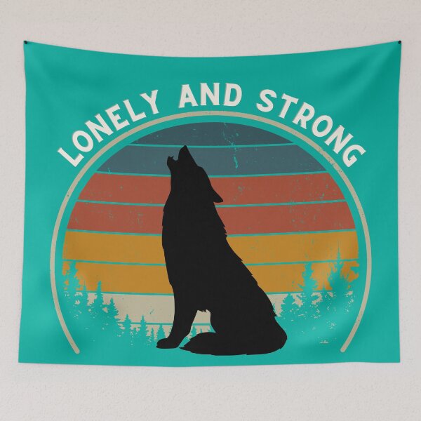 Item preview, The wolf's silhouette in sunset designed and sold by MerryCrown.