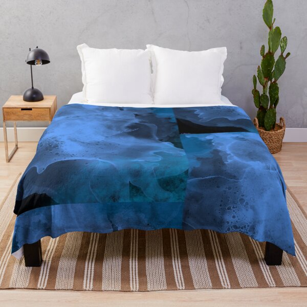 Item preview, Abstract Watercolor blue stains pattern designed and sold by alczar.