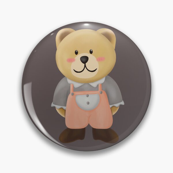 Item preview, Adorable bear with vivid orange dungarees designed and sold by SunbeamMoon111.
