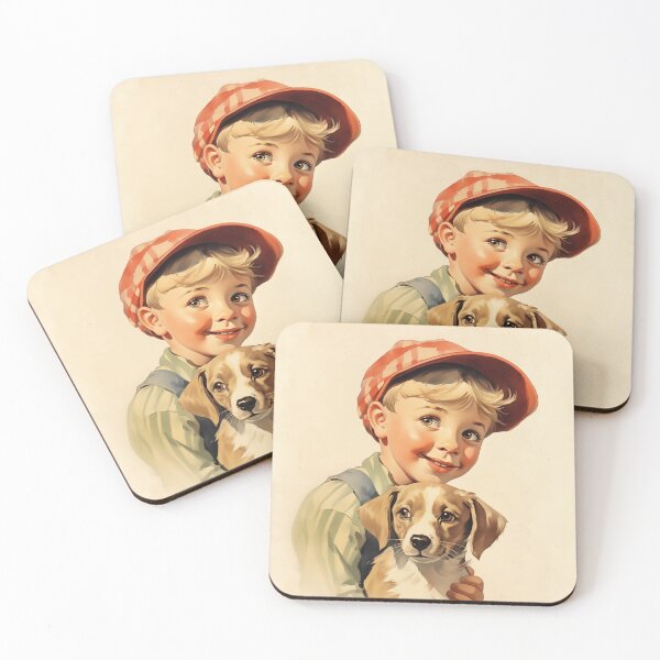 Item preview, Little boy and dog designed and sold by PetsArt.
