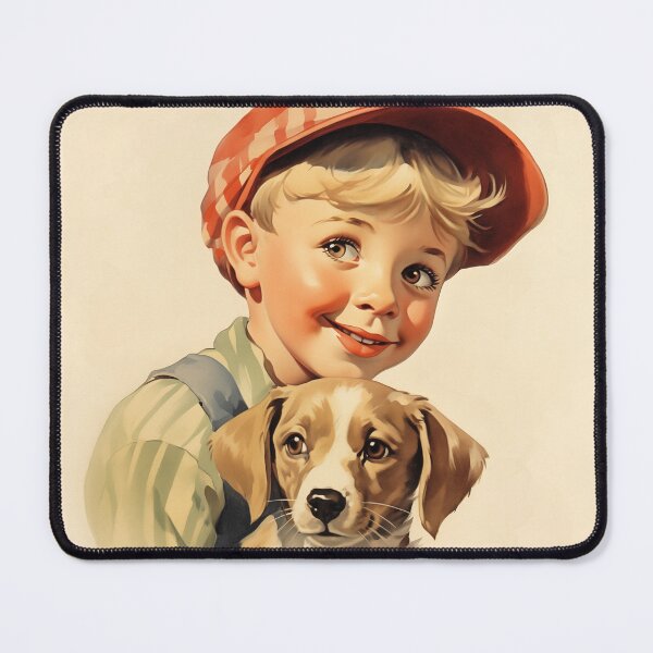 Item preview, Little boy and dog designed and sold by PetsArt.