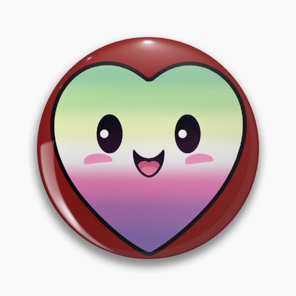 Item preview, Kawaii Heart with Genderfae Pride Flag Colors , Subtle Genderdoe Heart Design, fae faer genderfaunet  designed and sold by Travelslightly.
