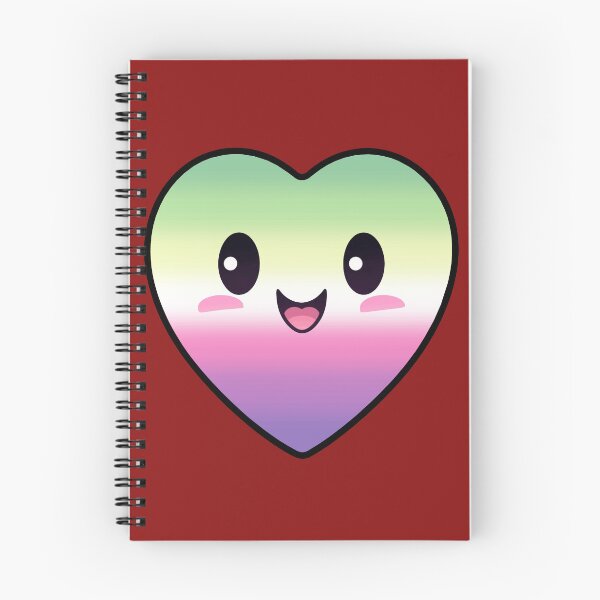 Item preview, Kawaii Heart with Genderfae Pride Flag Colors , Subtle Genderdoe Heart Design, fae faer genderfaunet  designed and sold by Travelslightly.