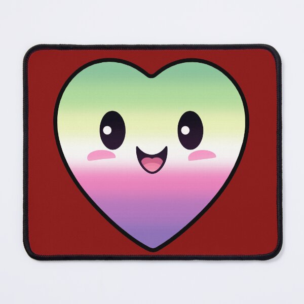 Item preview, Kawaii Heart with Genderfae Pride Flag Colors , Subtle Genderdoe Heart Design, fae faer genderfaunet designed and sold by Travelslightly.