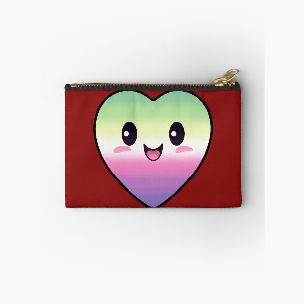 Item preview, Kawaii Heart with Genderfae Pride Flag Colors , Subtle Genderdoe Heart Design, fae faer genderfaunet  designed and sold by Travelslightly.