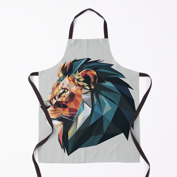 Item preview, The Unfazed Lion - Portrait designed and sold by PolygonPinnacle.