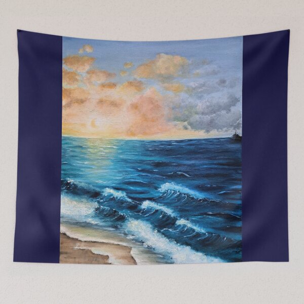 Item preview, Sea Sunrise Ocean Beach Clouds Tranquility Magic Atmosphere Beauty of Nature designed and sold by kkjustpaint.