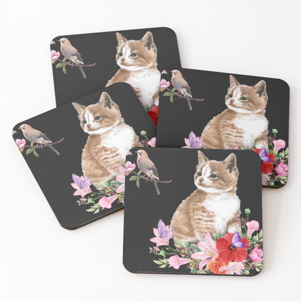 Item preview, A cute cat out in the flora! designed and sold by KarmaaKissed.