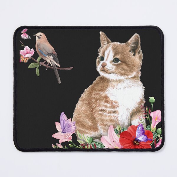 Item preview, A cute cat out in the flora! designed and sold by KarmaaKissed.