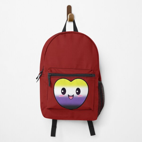 Item preview, Kawaii Heart with Nonbinary Pride Flag Colors , Subtle Enby Heart Design designed and sold by Travelslightly.