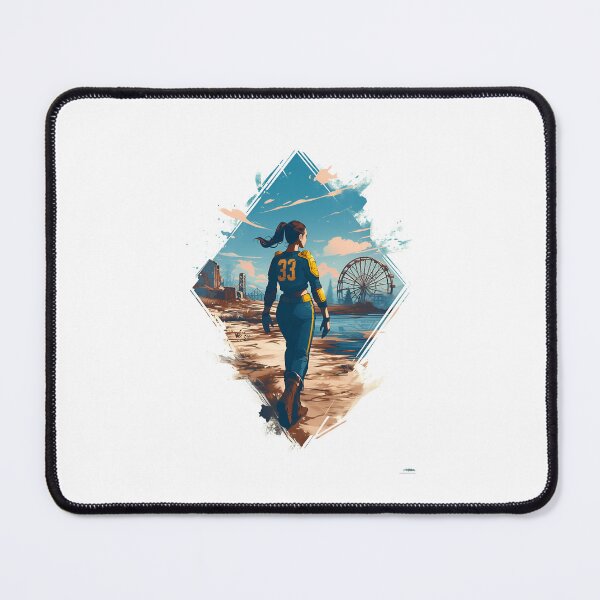 Item preview, A Lone Explorer Ventures the Wasteland - Diamond Frame - Post Apocalyptic designed and sold by Fenay Designs.