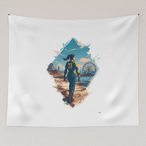 Item preview, A Lone Explorer Ventures the Wasteland - Diamond Frame - Post Apocalyptic designed and sold by Fenay Designs.