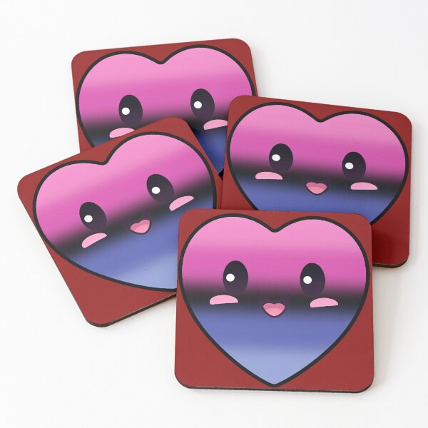Item preview, Kawaii Heart with Omnisexual Pride Flag Colors , Subtle Omni Heart Design designed and sold by Travelslightly.