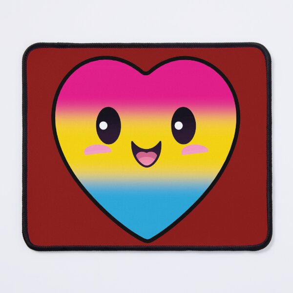 Item preview, Kawaii Heart with Pansexual Pride Flag Colors , Subtle Pan Heart Design designed and sold by Travelslightly.