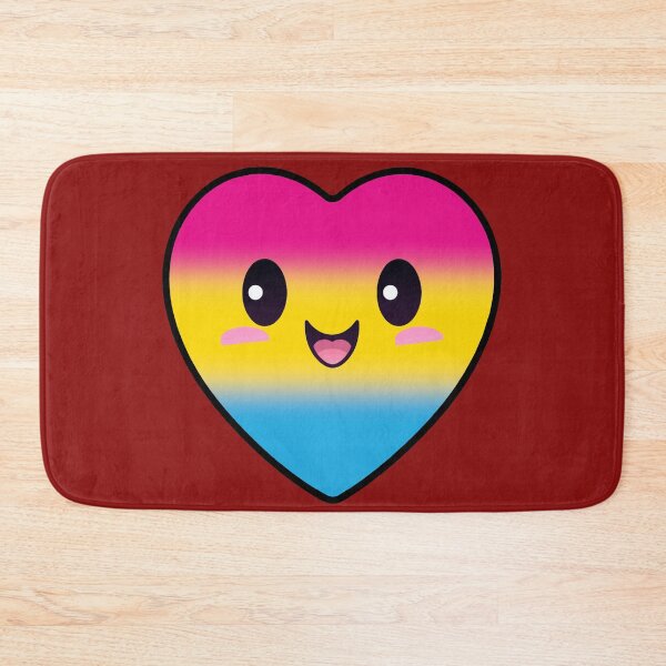 Item preview, Kawaii Heart with Pansexual Pride Flag Colors , Subtle Pan Heart Design designed and sold by Travelslightly.