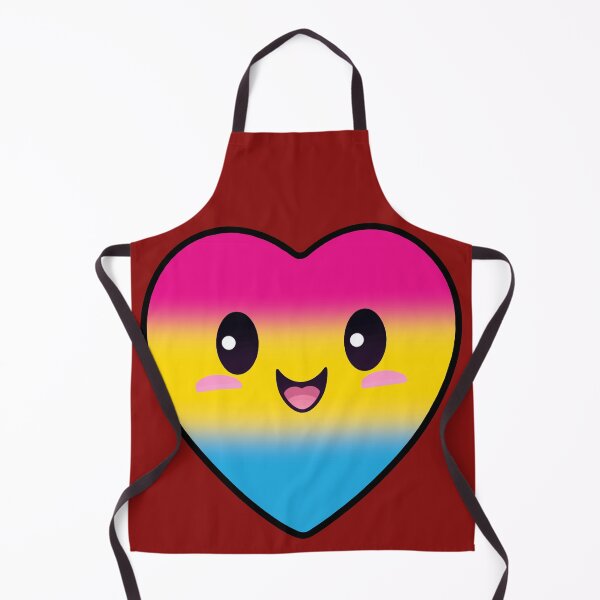 Item preview, Kawaii Heart with Pansexual Pride Flag Colors , Subtle Pan Heart Design designed and sold by Travelslightly.