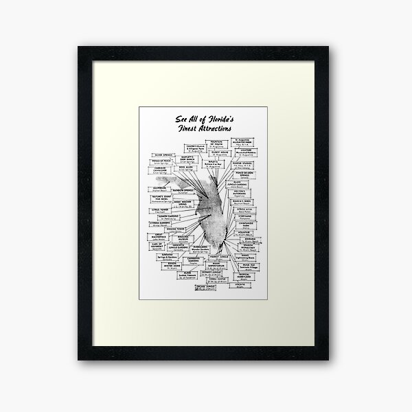 Item preview, See All of Florida's Finest Attractions Vintage 1959 Map  designed and sold by Designs by Kool Kat.