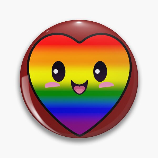 Item preview, Kawaii Heart with LGBTQ Rainbow Pride Flag Colors , Subtle Rainbow Heart Design designed and sold by Travelslightly.