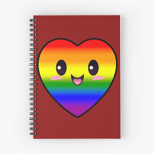 Item preview, Kawaii Heart with LGBTQ Rainbow Pride Flag Colors , Subtle Rainbow Heart Design designed and sold by Travelslightly.
