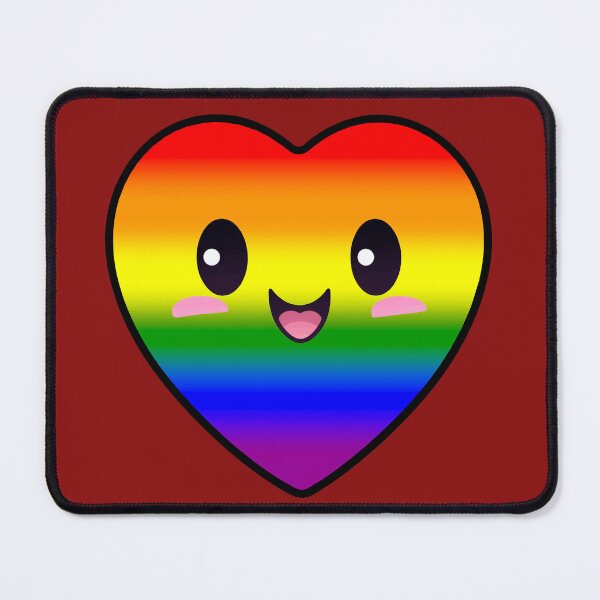 Item preview, Kawaii Heart with LGBTQ Rainbow Pride Flag Colors , Subtle Rainbow Heart Design designed and sold by Travelslightly.