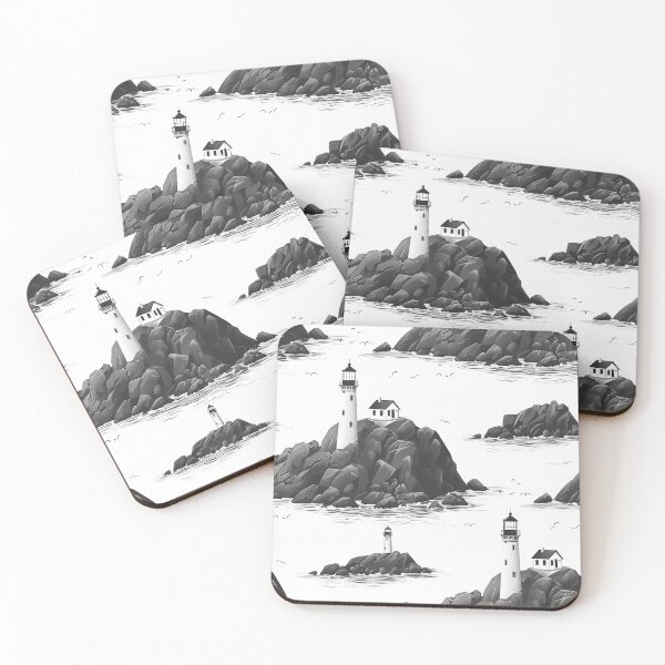 Item preview, Black & White Lighthouses designed and sold by MiracleSociety.