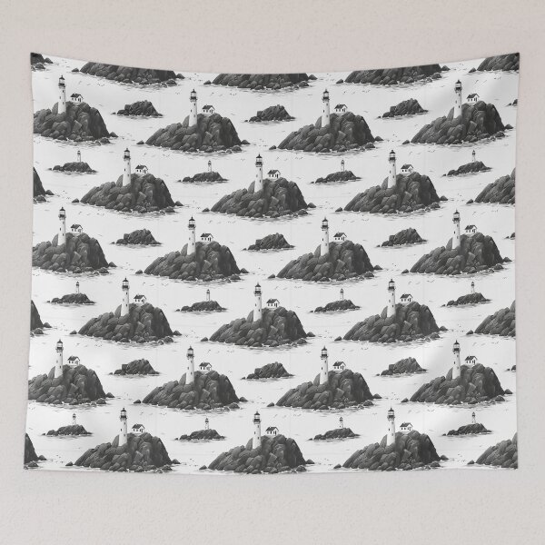 Item preview, Black & White Lighthouses designed and sold by MiracleSociety.