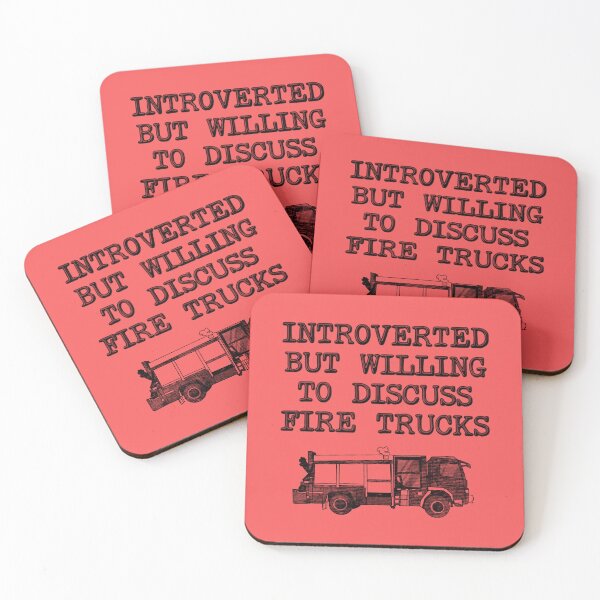 Item preview, Introverted By Willing To Discuss Fire Trucks - Firefighters designed and sold by stressedrodent.