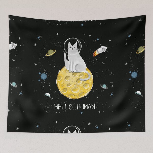 Item preview, Cats in space. designed and sold by Makitsu Neko.