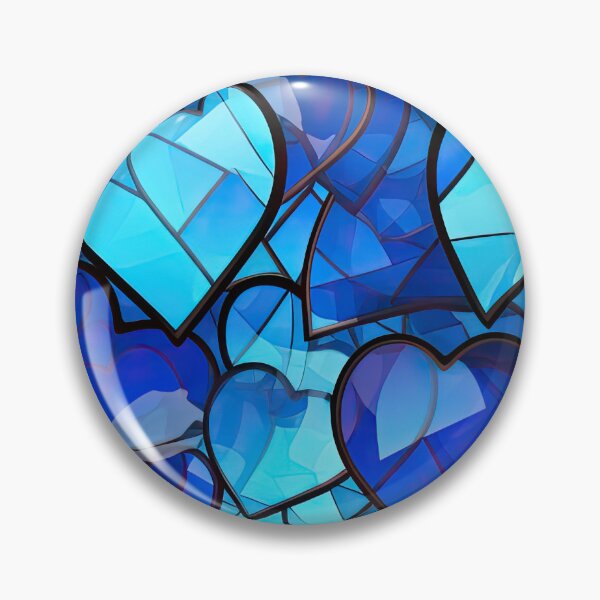 Item preview, Stained Glass Valentine - Sapphire Sweetheart 2 designed and sold by the-Nerdlings.