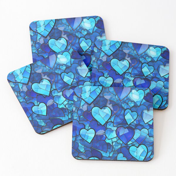 Item preview, Stained Glass Valentine - Sapphire Sweetheart 2 designed and sold by the-Nerdlings.