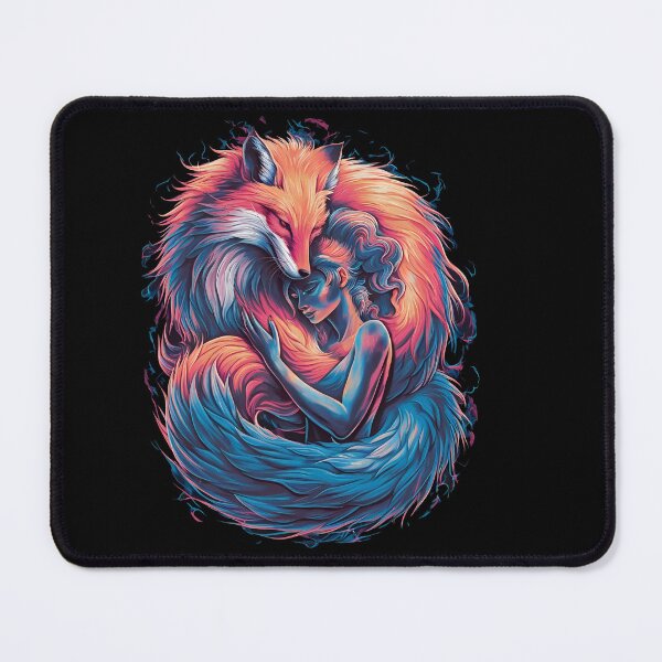 Item preview, Therian art with a girl and a fox entwined designed and sold by Gerald Waters.