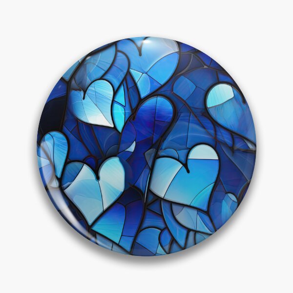 Item preview, Stained Glass Valentine - Sapphire Sweetheart 3 designed and sold by the-Nerdlings.