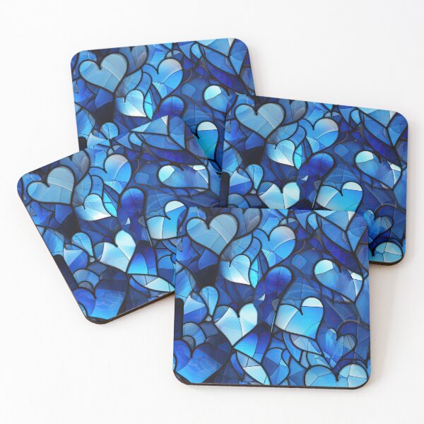 Item preview, Stained Glass Valentine - Sapphire Sweetheart 3 designed and sold by the-Nerdlings.