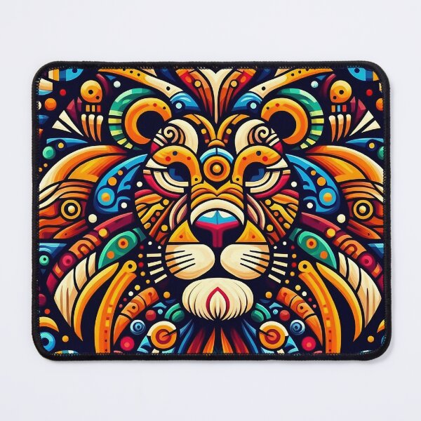 Item preview, Lion in tribal style art designed and sold by itsyorstore.