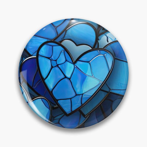 Item preview, Stained Glass Valentine - Sapphire Sweetheart 6 designed and sold by the-Nerdlings.