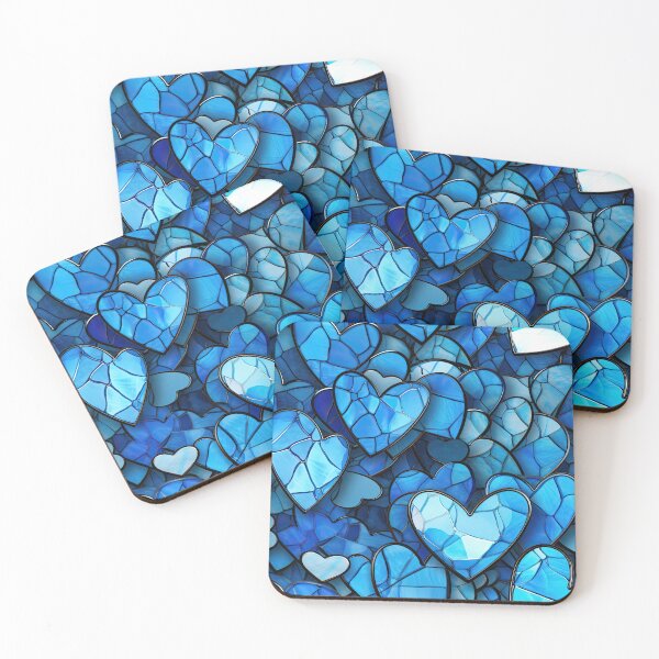 Item preview, Stained Glass Valentine - Sapphire Sweetheart 6 designed and sold by the-Nerdlings.