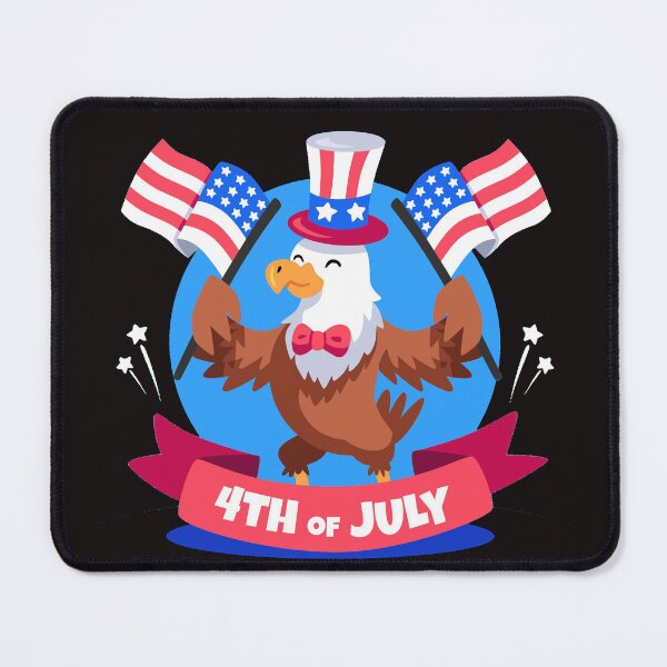 Item preview, 4th of July Eagle cartoon sticker designed and sold by tqueen.