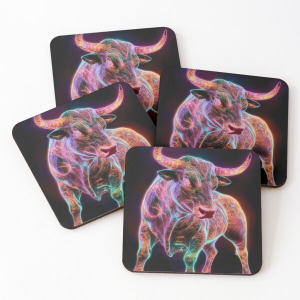 Item preview, Neon Bull designed and sold by MyHappyArtShop.