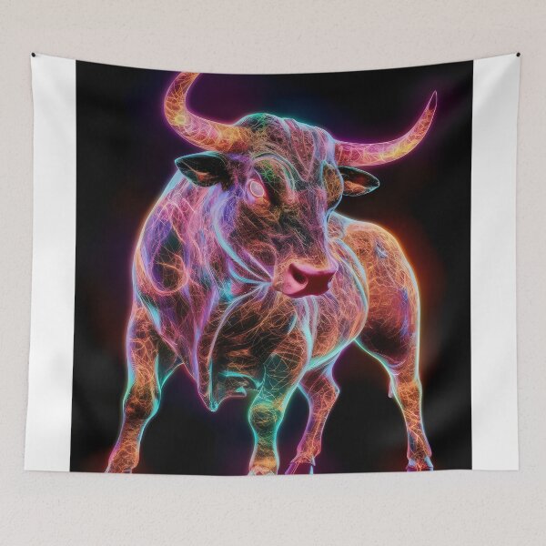 Item preview, Neon Bull designed and sold by MyHappyArtShop.