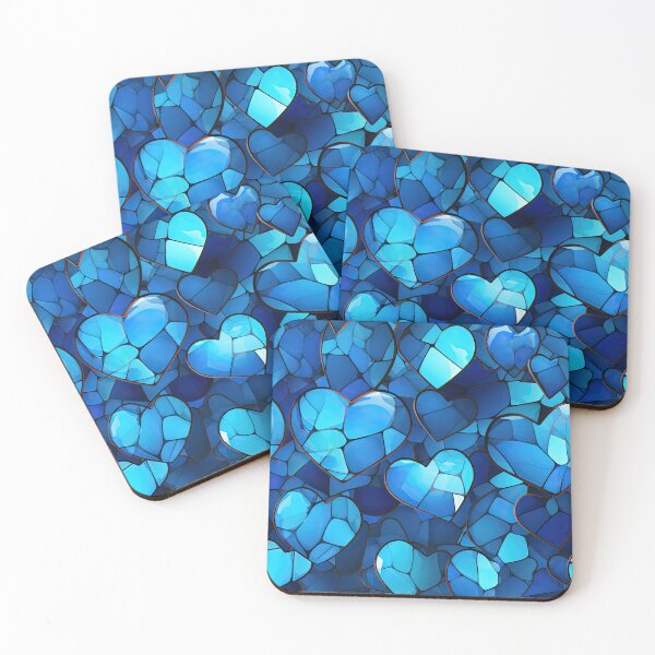 Item preview, Stained Glass Valentine - Sapphire Sweetheart 8 designed and sold by the-Nerdlings.