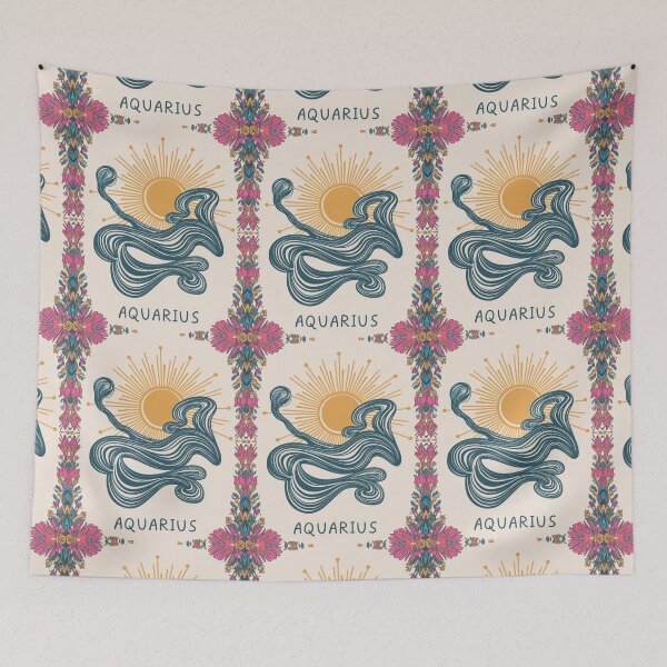 Item preview, Aquarius Astrology. Sun in Aquarius, Zodiac sign, Aquarius symbol designed and sold by ZodiacWonders.