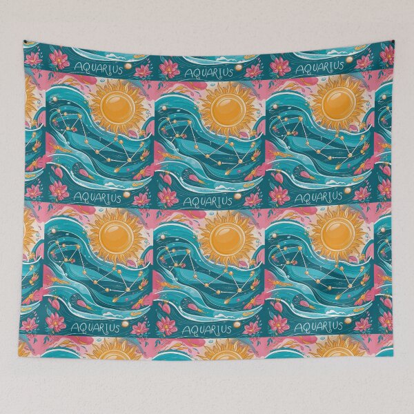 Item preview, Aquarius Astrology. Sun in Aquarius, Zodiac sign, Aquarius symbol designed and sold by ZodiacWonders.