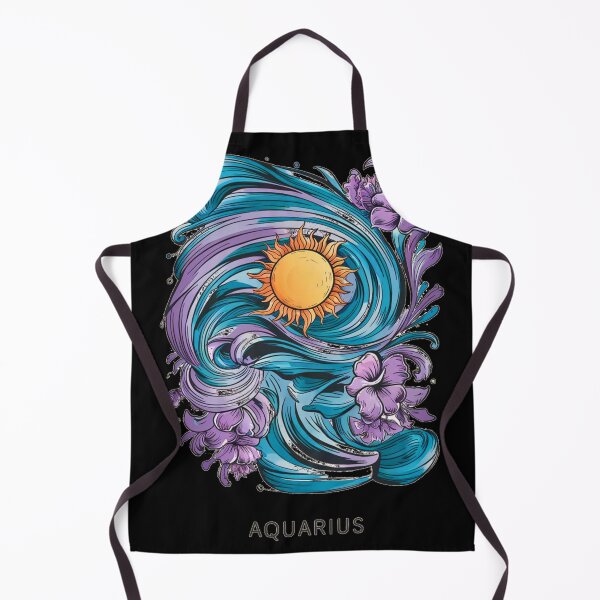 Aperçu de l'œuvre Astrologie du Verseau. Soleil en Verseau, Signe du zodiaque, Symbole du Verseau créée et vendue par ZodiacWonders.