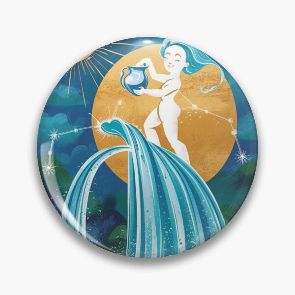 Item preview, Aquarius Astrology. Sun in Aquarius, Zodiac sign, Aquarius symbol designed and sold by ZodiacWonders.