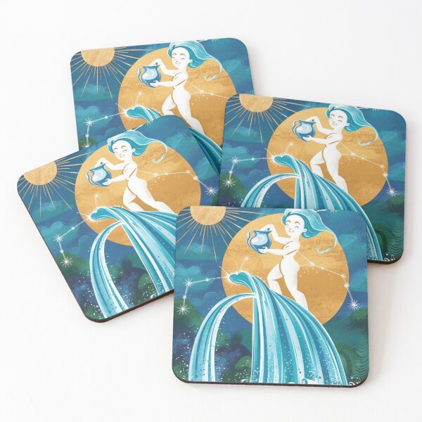 Item preview, Aquarius Astrology. Sun in Aquarius, Zodiac sign, Aquarius symbol designed and sold by ZodiacWonders.