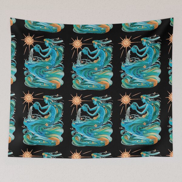 Item preview, Aquarius Astrology. Sun in Aquarius, Zodiac sign, Aquarius symbol designed and sold by ZodiacWonders.