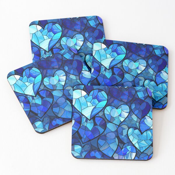 Item preview, Stained Glass Valentine - Sapphire Sweetheart 9 designed and sold by the-Nerdlings.