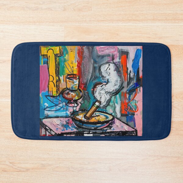 Item preview, Chromatic Chaos- Vibrant Still Life with Smoking Cigar and Abstract Elements in Fauvism Generative AI designed and sold by OlfactoART Studio.